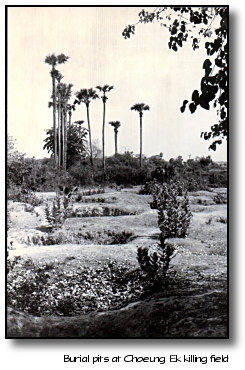 Burial pits in the Choeung Ek killing field