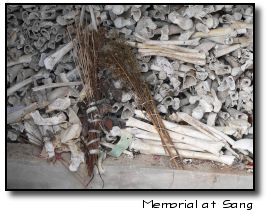 Remains in memorial at Sang Prison