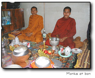 Monks at memorial ceremony